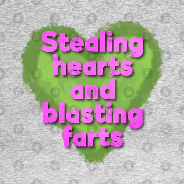 Stealing Hearts and Blasting Farts-Colorful Letters by wildjellybeans